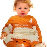 Baby romper with a mop