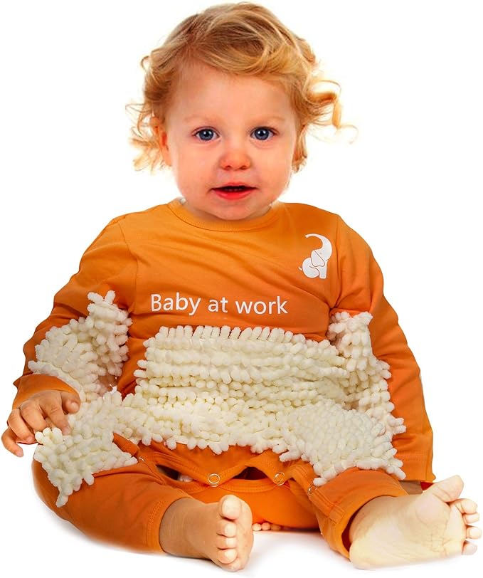 Baby romper with a mop