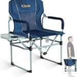 Camping Folding Mesh Chair with Side Table