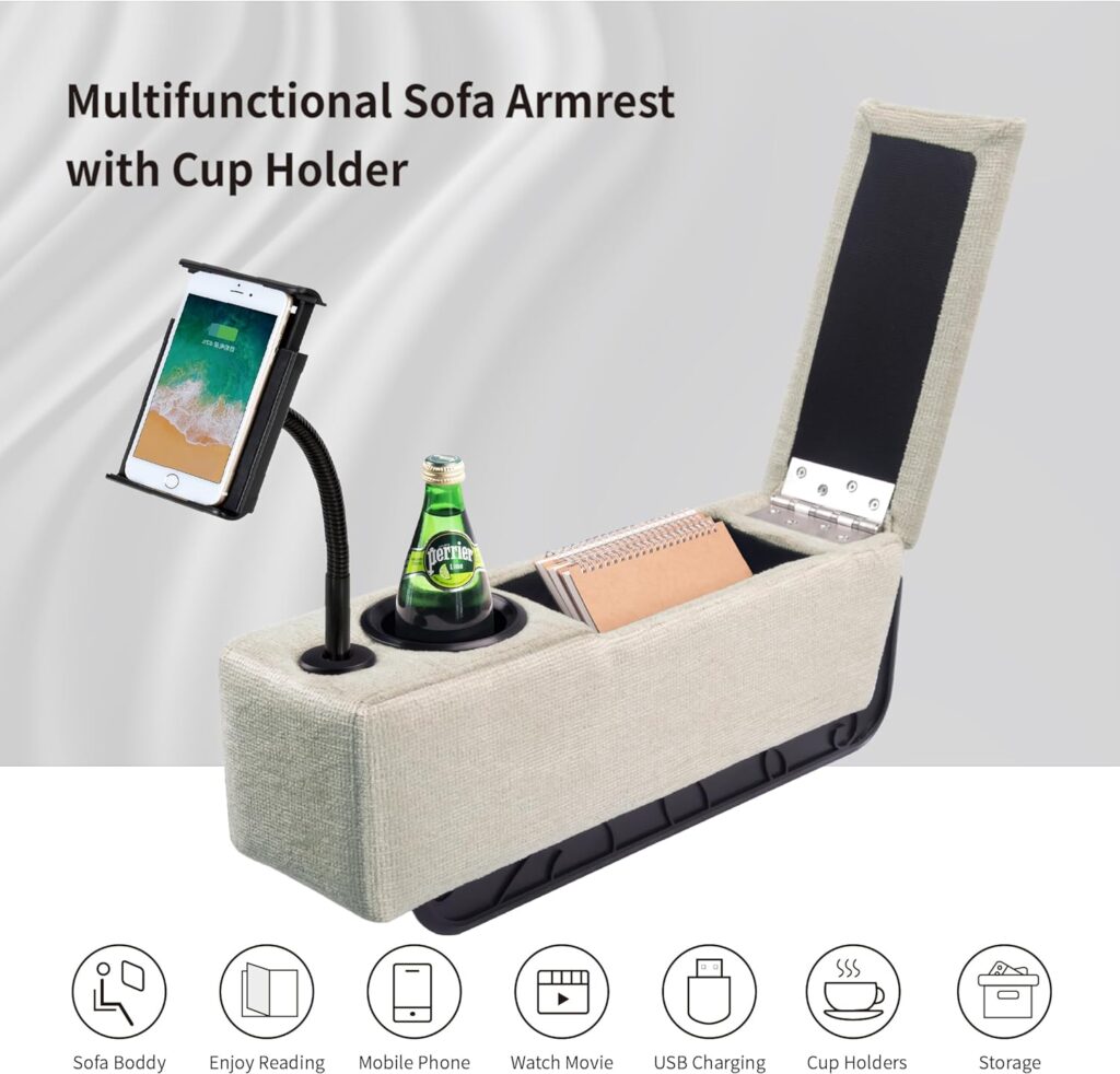 Sofa Armrest with Cup Holder