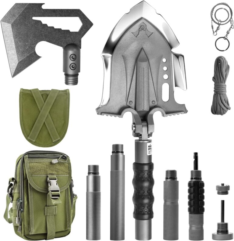Survival Shovel Multitool with Axe