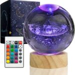 solar system glass lamp