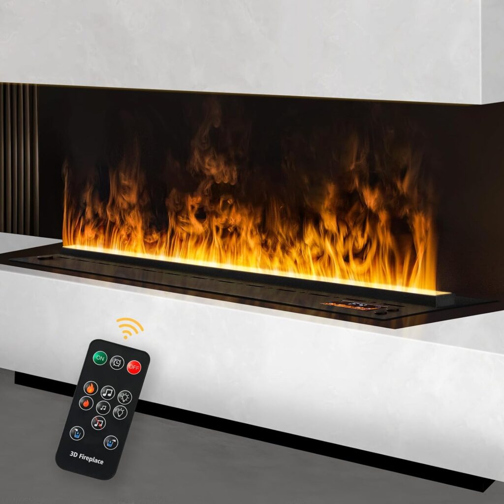 3d flame steam fireplace