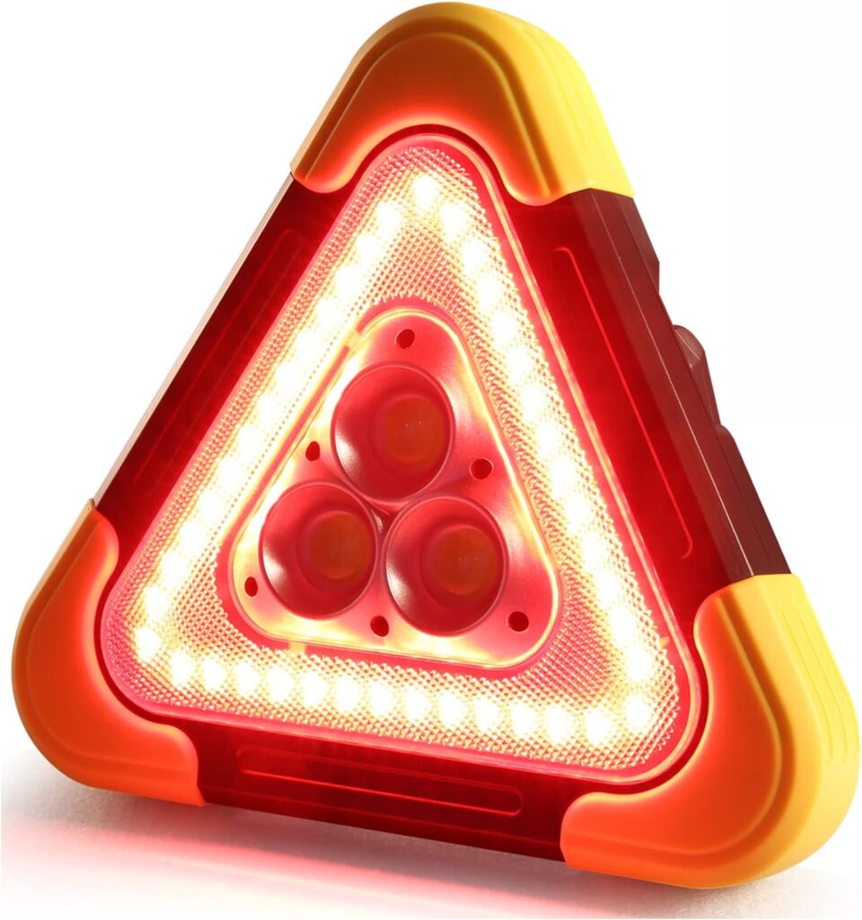 Stay Safe on the Road: LED Solar Rechargeable Car Warning Triangle