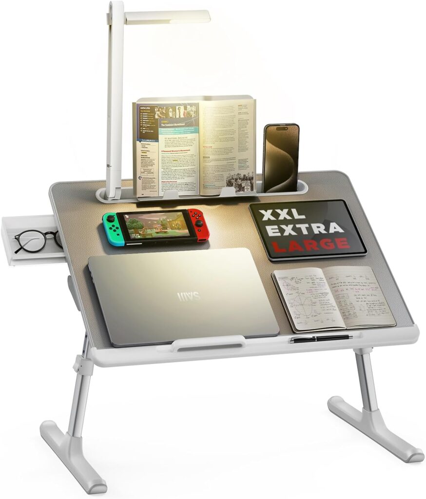 Laptop Bed Tray Desk with LED