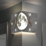 corner modern wall clock