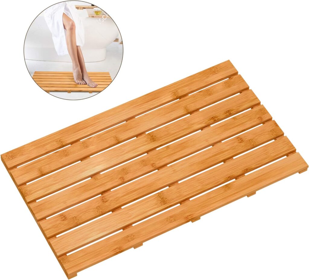 Bamboo Wooden Bath Floor Mat