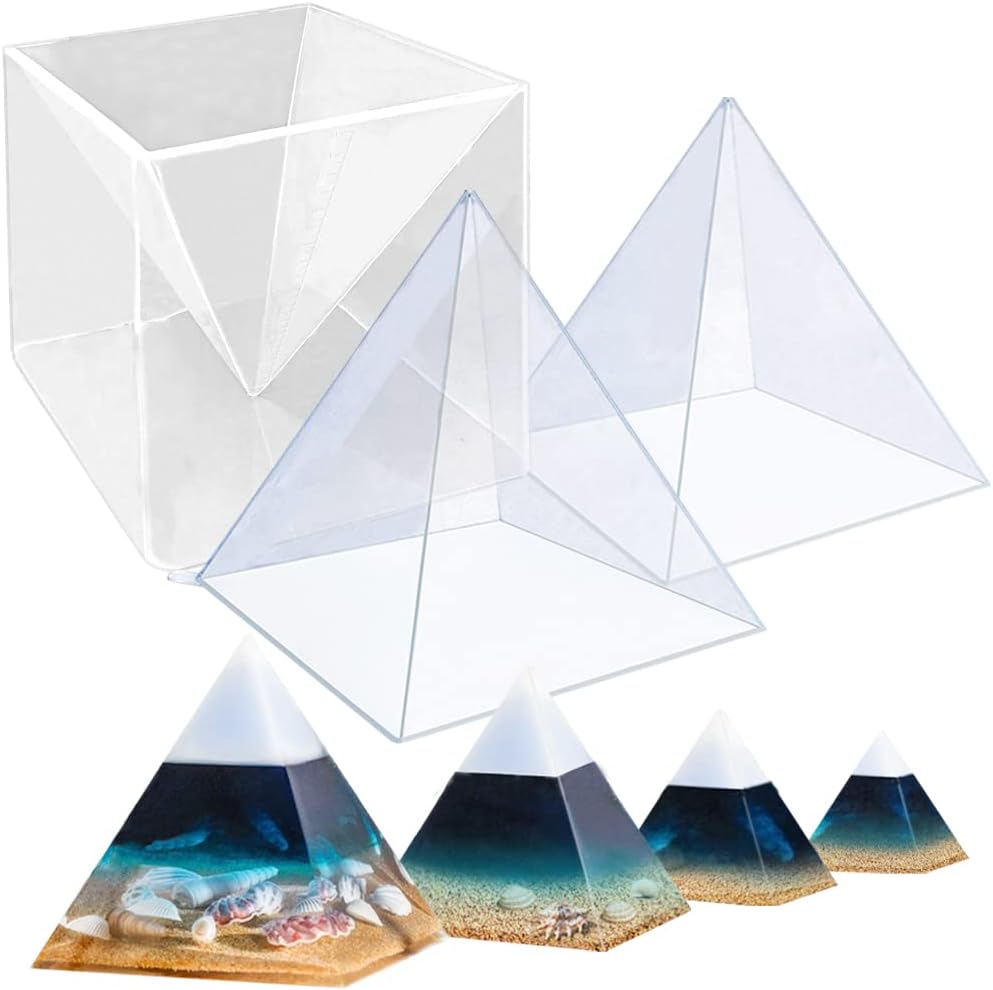 Clear Silicone Pyramid Molds for Resin