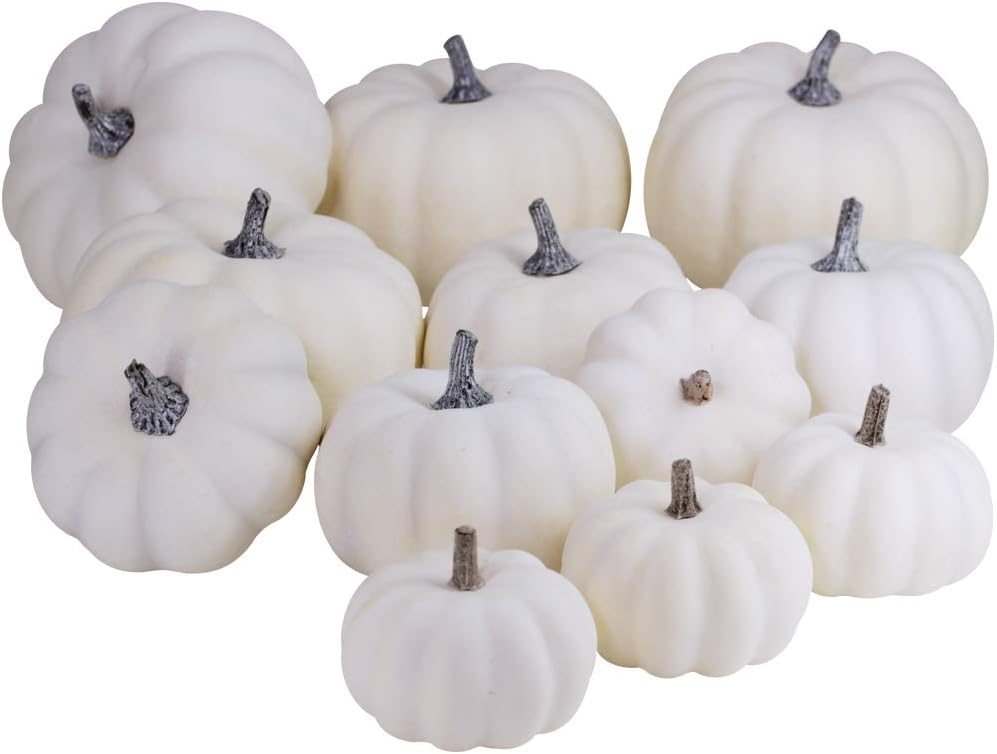 White Artificial Pumpkins