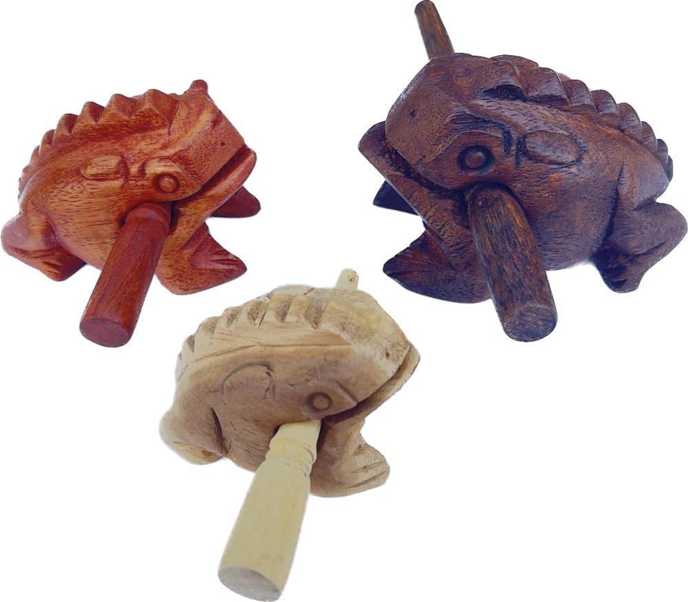 wooden frog musical instrument