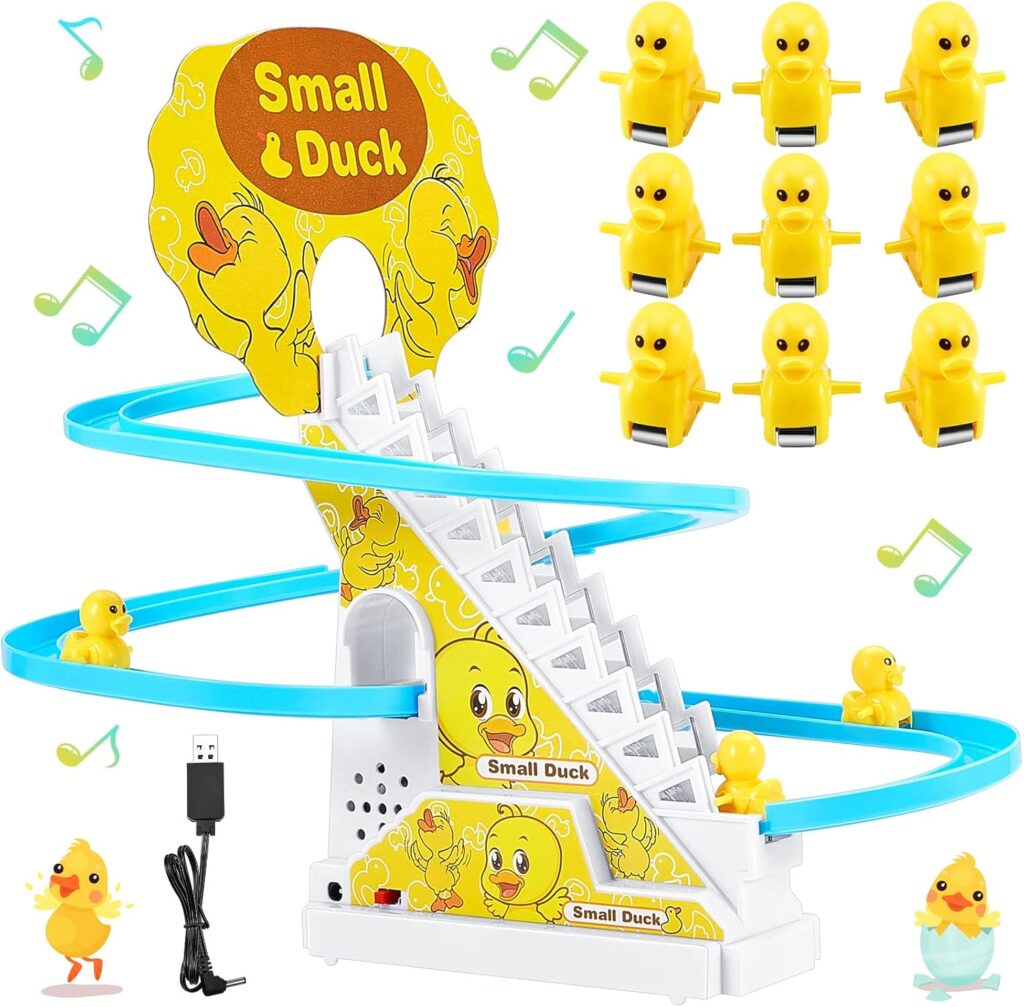 Electric Duck Climbing Stairs Toy