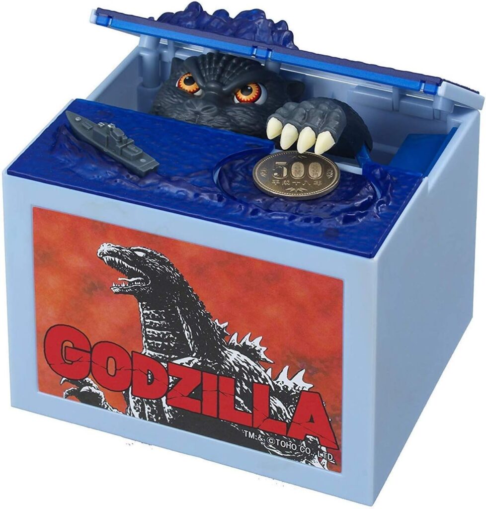 Godzilla piggy bank