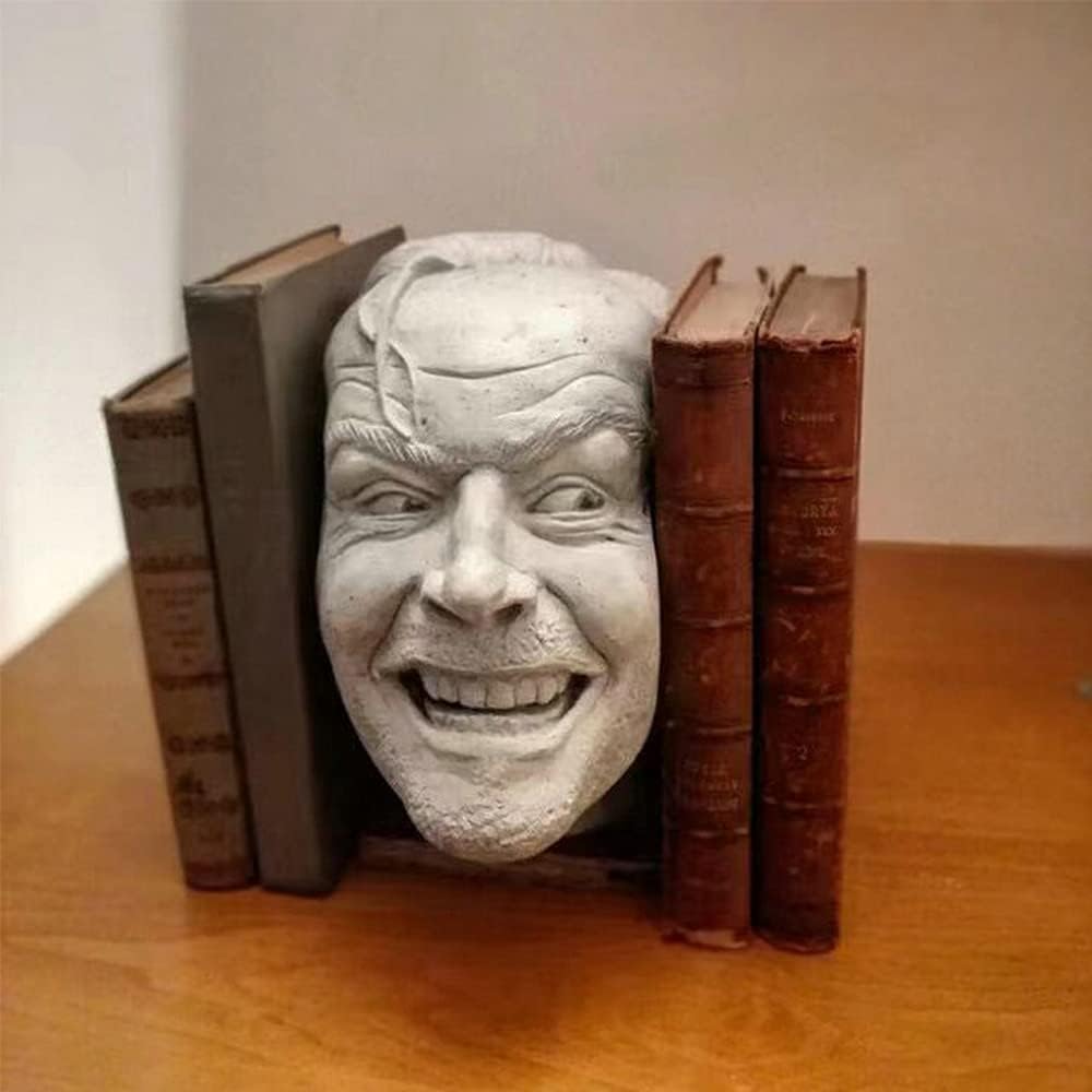 Here’s Johnny Sculpture Funny Book Shelf Ornament