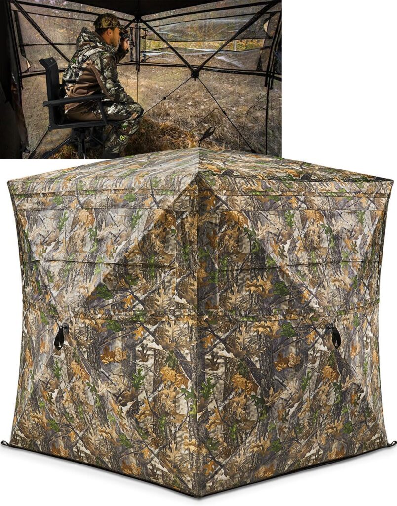 One way visibility tent for hunting