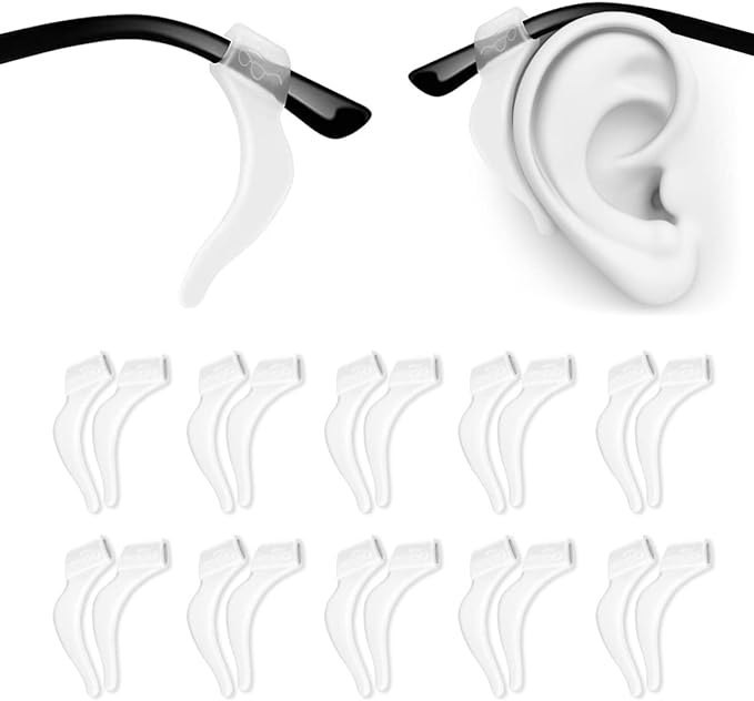 Silicone eyeglasses ear hooks