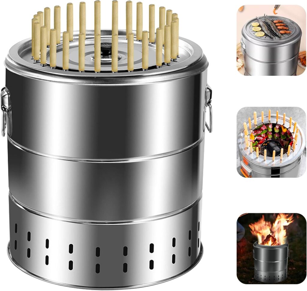 Surround Charcoal Barrel Shape Grill