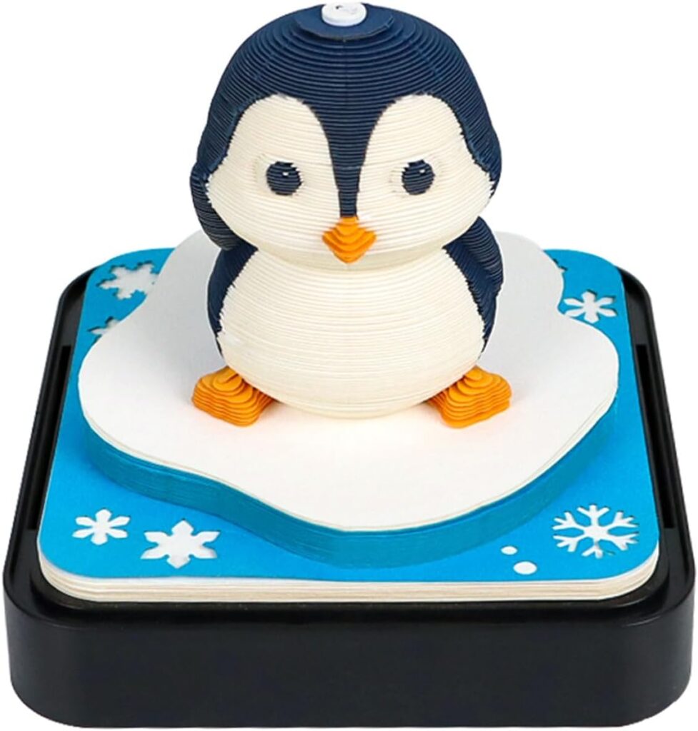 3D Penguin Desk Calendar