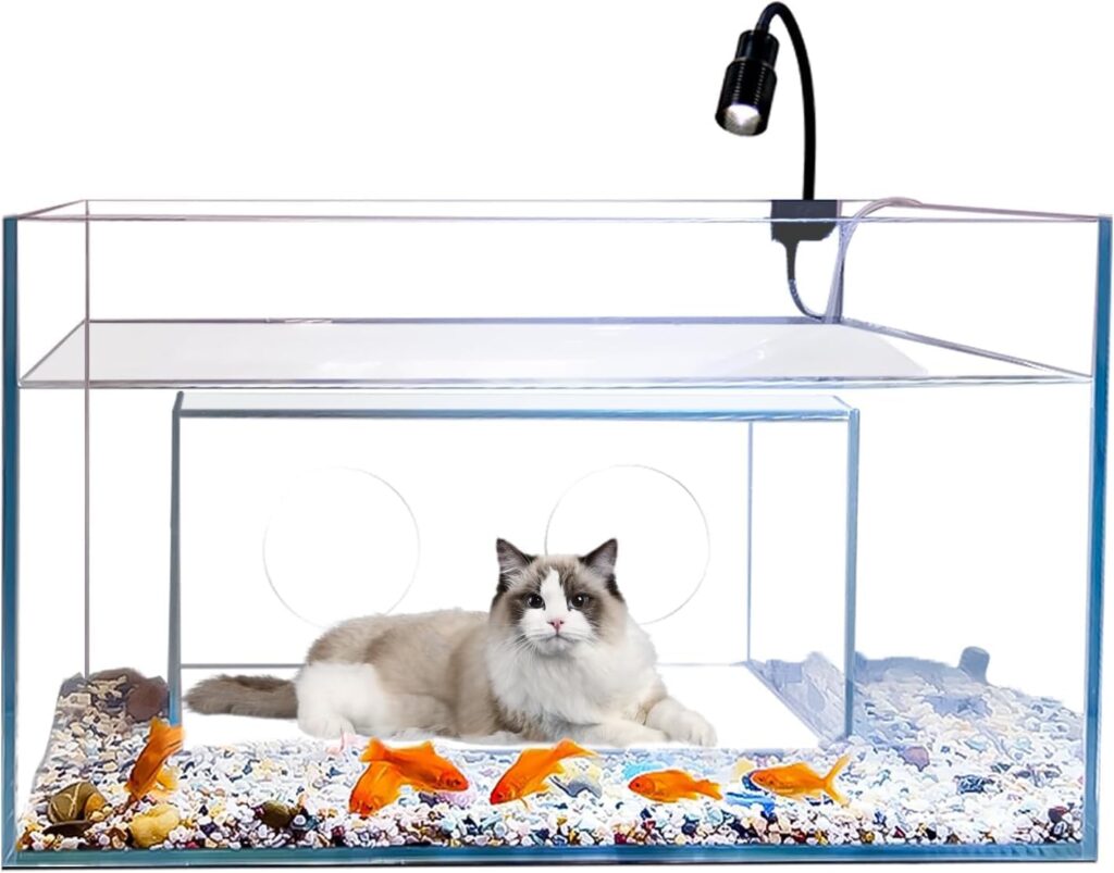 Fish Tank and Cat Bed Combo