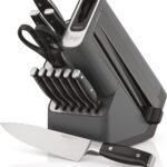 12 Piece Knife Block Set with Built-in Sharpener