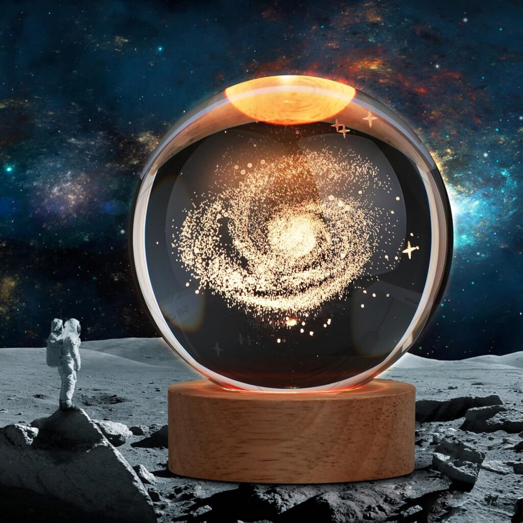 3D Galaxy Crystal Ball Night Light