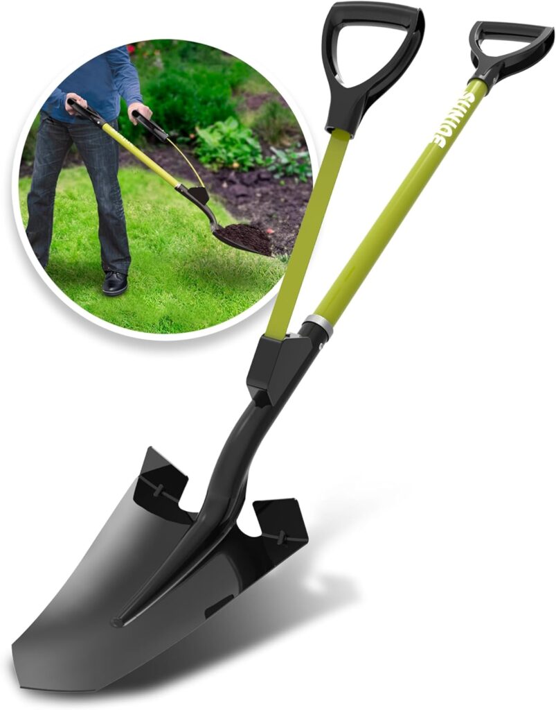 Strain-Reducing Spear Head Digging Garden Shovel