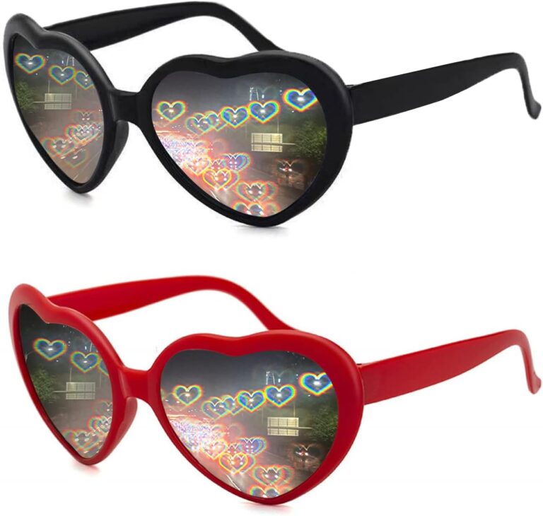 Heart Shaped Diffraction Glasses