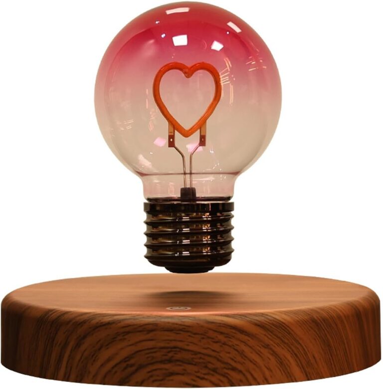 Magnetic Floating Heart Bulb Suspension Table Lamp