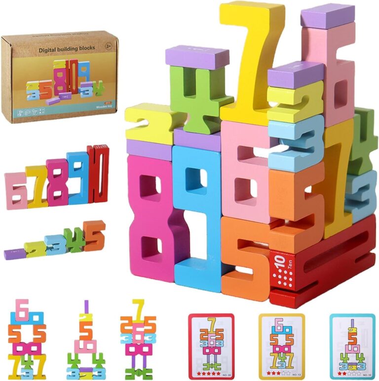 Wooden Number Building Blocks